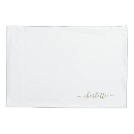 Custom Gold Bed Pillow Kissenbezug