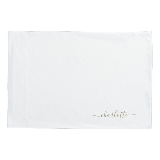 Custom Gold Bed Pillow Kissenbezug (Rückseite)