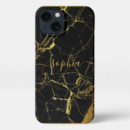 Custom Gold Black Marble Handy 11 12 Pro Max iPhone Hülle