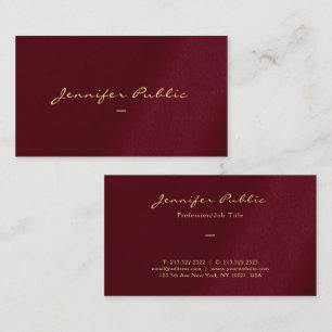 Custom Gold Color Script Premium Dick Visitenkarte