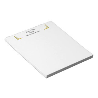 Custom Gold Corner Business Notepad Notizblock