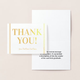 Custom Gold Foil "DANKE!" Karte