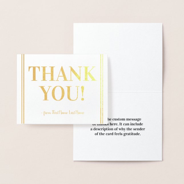 Custom Gold Foil "DANKE!" Karte (Anzeige)