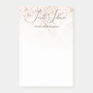Custom Gold Glitter Post-it Klebezettel
