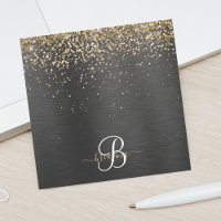 Custom Gold Glitzer Black Sparkgram Monogram