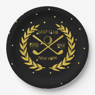 Custom Gold Golf Club Elegante Highlights Pappteller