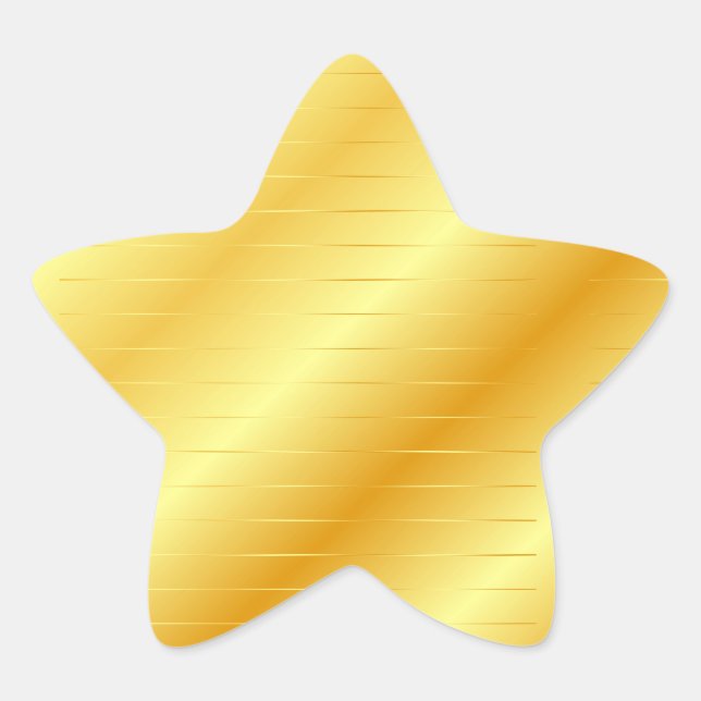 Custom Gold Look Elegante moderne Blank Template Stern-Aufkleber (Vorderseite)