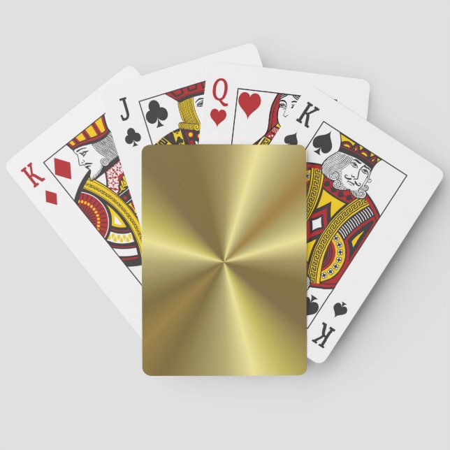 Custom Gold Look Eleganter moderner Glamour Spielkarten (Rückseite)