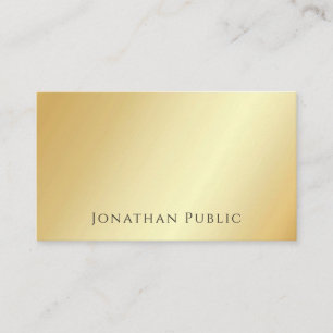 Custom Gold Look Minimalistisch trendy Template Lu Visitenkarte