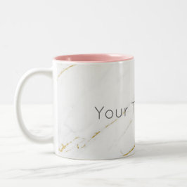 Custom Gold Marmor Tasse - Rosa