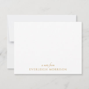 Custom Gold Modern Minimalistisch ein Hinweis aus  Mitteilungskarte