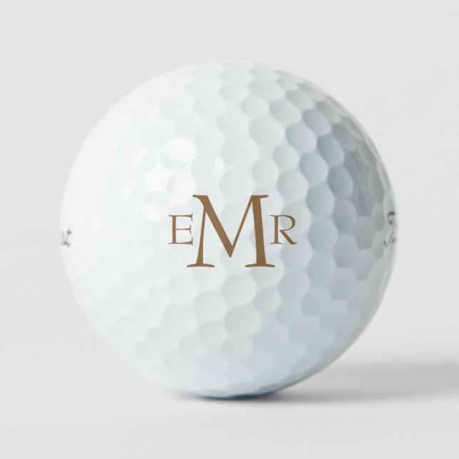 Custom Gold Monogram Titleist VI Golf Balls Golfball (Vorderseite)