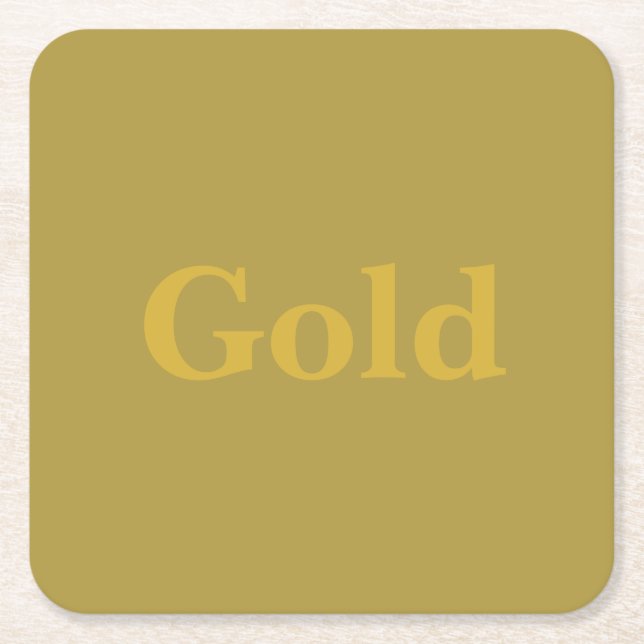 Custom Gold Square Untersetzer Set (Vorderseite)