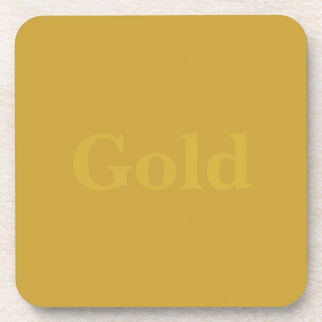 Custom Gold Square Untersetzer Set (Vorderseite)