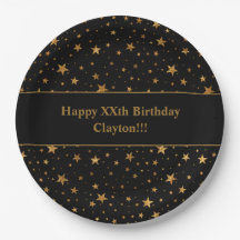 Custom Gold Stars mit Message Birthday Party