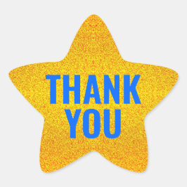 Custom Gold Vielen Dank Stern-Aufkleber