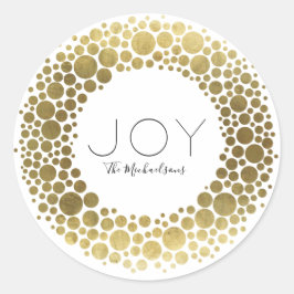 Custom Gold Wath Weihnachtsaufkleber Runder Aufkleber