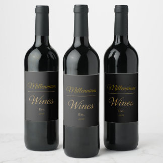 Custom Gold Wine Labels Set Weinetikett