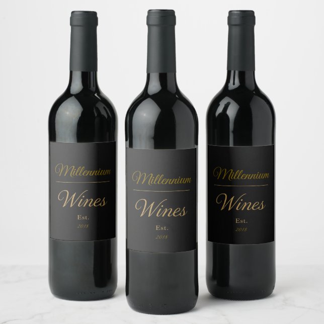 Custom Gold Wine Labels Set Weinetikett (Flaschen)