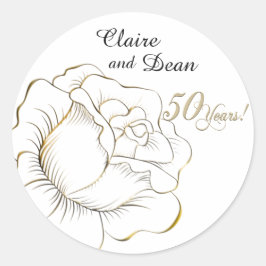 Custom Golden Anniversary Stickers