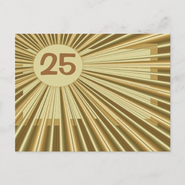 Custom Golden Blast Number Post Card Postkarte (Vorderseite)