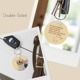 Custom Golden Retriever Mom Message Photo Heart Schlüsselanhänger