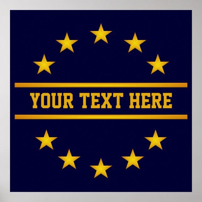 CUSTOM GOLDEN STARS Poster (Vorne)