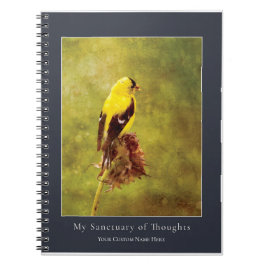 Custom Goldfinch Notebook | Moody Bird Art Journal Notizblock