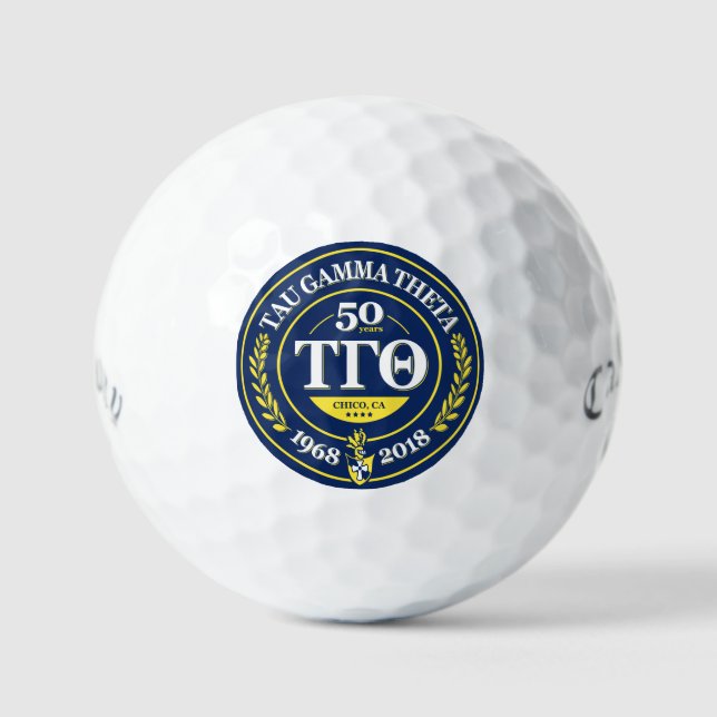 Custom Golf Balls mit 50-jährigem Logo Golfball (Vorderseite)