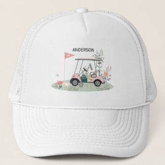 Custom Golf Cart Hat with Name & Flag Design Truckerkappe
