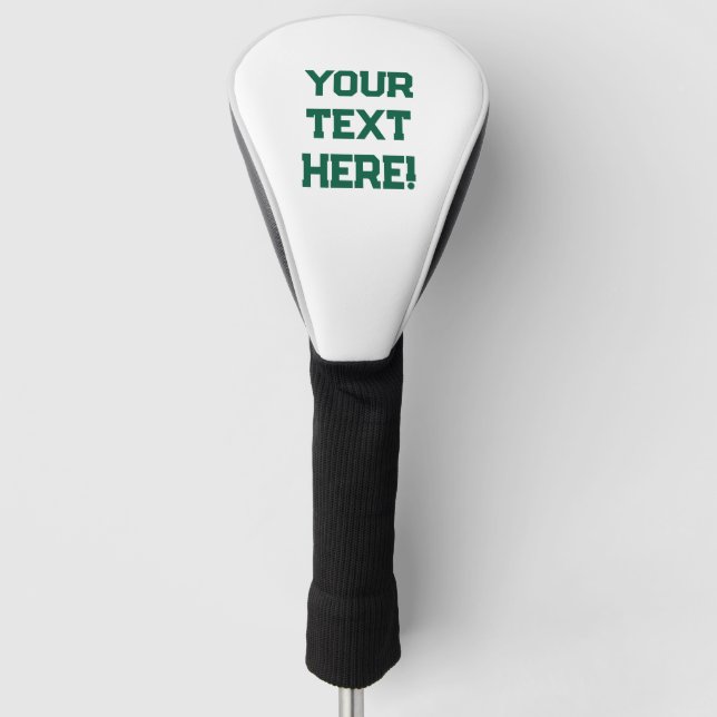 Custom Golf Club Cover - einfach Text hinzufügen! Golf Headcover (Vorderseite)