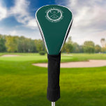 Custom Golf Club Name Emerald Green Golf Headcover<br><div class="desc">Mit klassischen gekreuzten Golfklubs und einem Retro-Effekt im Retro-Briefmarke-Look sind diese Kopfabdeckungen des Golfclubs ideal für alle Golfclubs und Golfclubs. Personalisieren Sie Ihren Aufenthalt mit dem Namen des Clubmitglieds,  dem Namen des Golfklubs und dem Jahr,  in dem der Golfclub gegründet wurde. Entwickelt von Thisisnotme©</div>