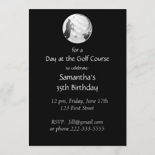 Custom Golf Course Geburtstagsparty Einladung