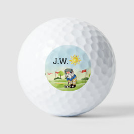 Custom Golf Course Golf Balls mit Gnome Golfer Golfball