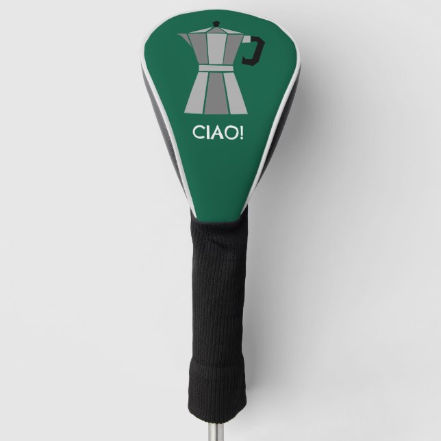 Custom golf driver cover with retro moka pot print golf headcover (Vorderseite)