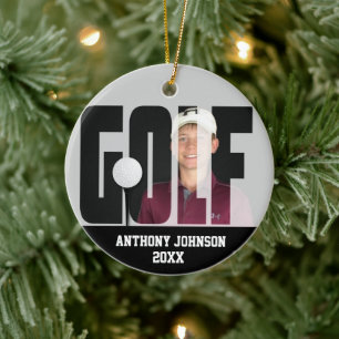 Custom - Golf Foto Sake Keramik Ornament