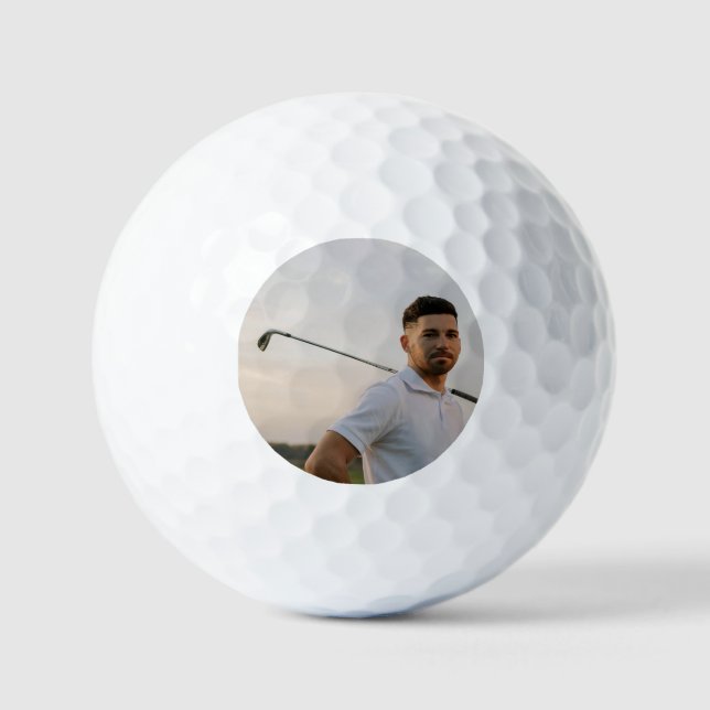 Custom Golf Golfer Foto Golfball (Vorderseite)