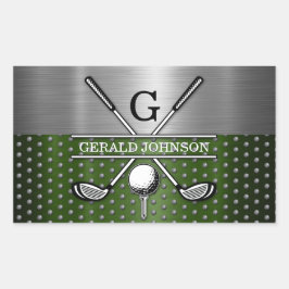 Custom Golf Monogram Design Rechteckiger Aufkleber