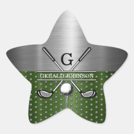 Custom Golf Monogram Design Stern-Aufkleber