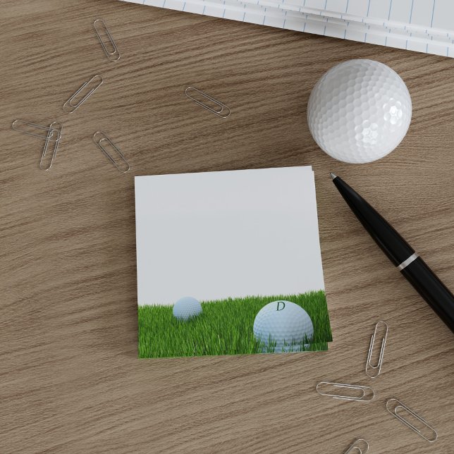 Custom Golf Monogram Golfer's Post it Notes Post-it Klebezettel (Von Creator hochgeladen)