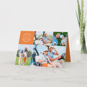 Custom Golf Multi Foto Monogram Vathday Karte