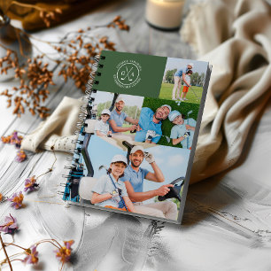 Custom Golf Multi Foto Monogram Vathday Notizbuch