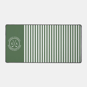 Custom Golf Multi Monogram Green gestreift einfach Schreibtischunterlage