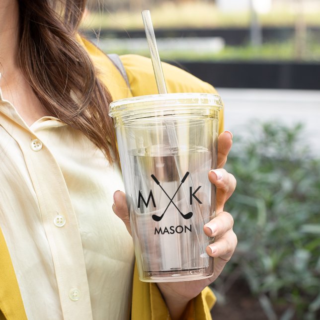 Custom Golf Travel Geschenk für Freunde Golf Lover Acryltrinkbecher (Von Creator hochgeladen)