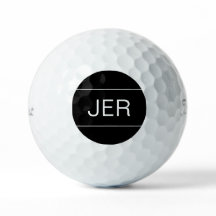 Custom Golfer Mit Monogramm Erstsportschwarz