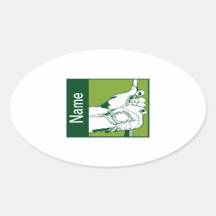 Custom Golfer Ovaler Aufkleber
