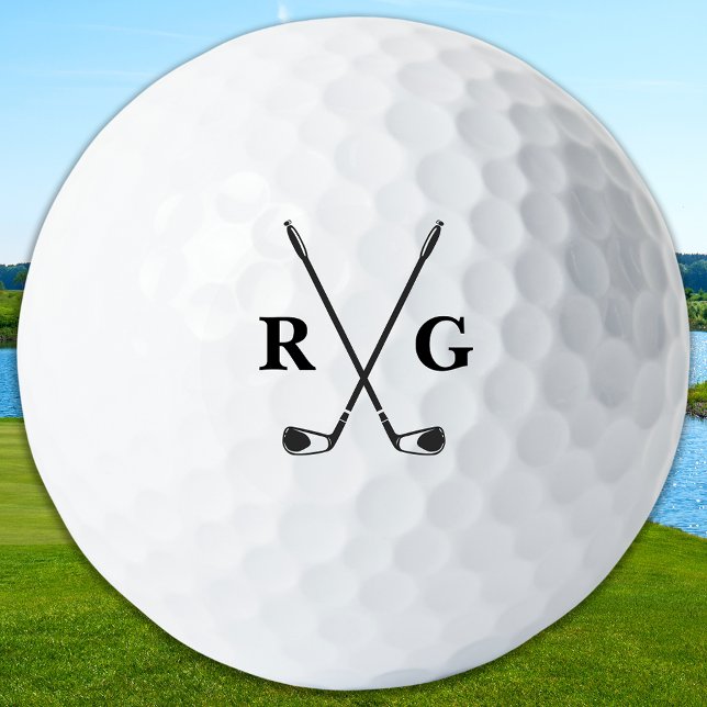 Custom Golfer Personalized 2 Monogram Initials Golfball (Von Creator hochgeladen)
