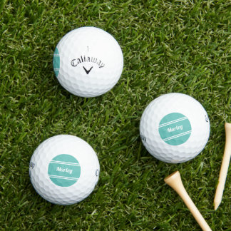 Custom Golfer Sport Classic Name Modernes Aquamari Golfball