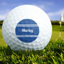 Custom Golfer Sports Classic Name Monogram Blue