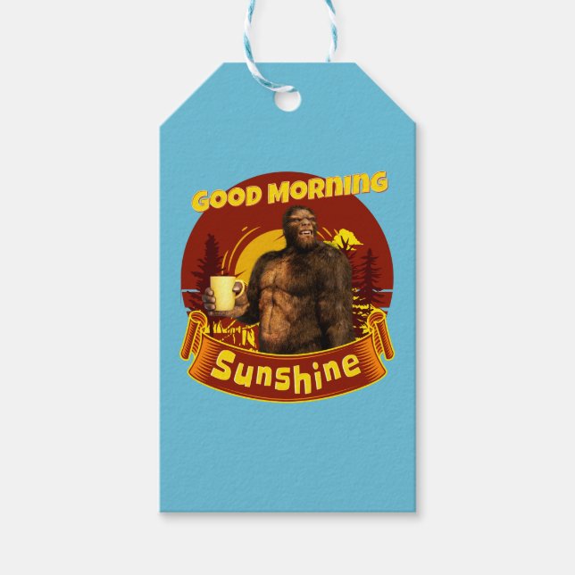 Custom Good Morning Sunshine Funny Bigfoot Kaffee Geschenkanhänger (Vorderseite)
